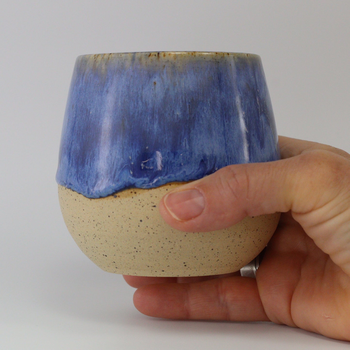 Small Cup - Tumbler/Goblet glazed in Purple Rain