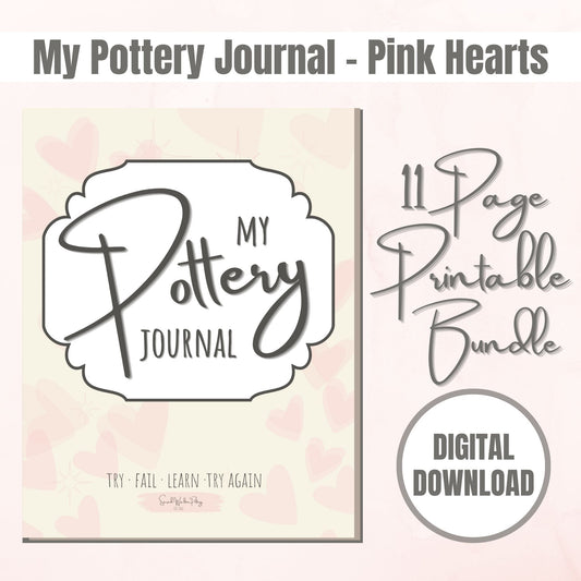 My Pottery Journal - Pink Hearts