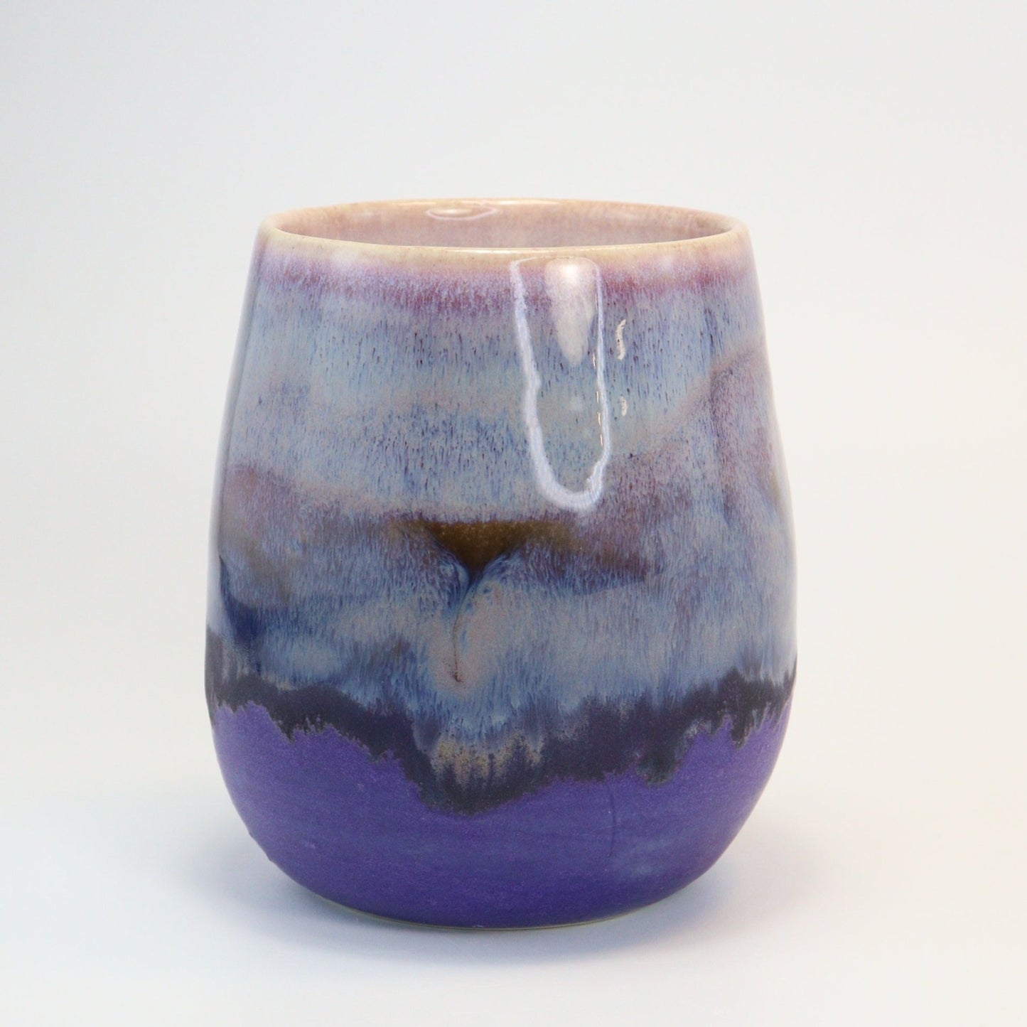 Large Cup -  Tumbler/Goblet Glazed in Purple Haze