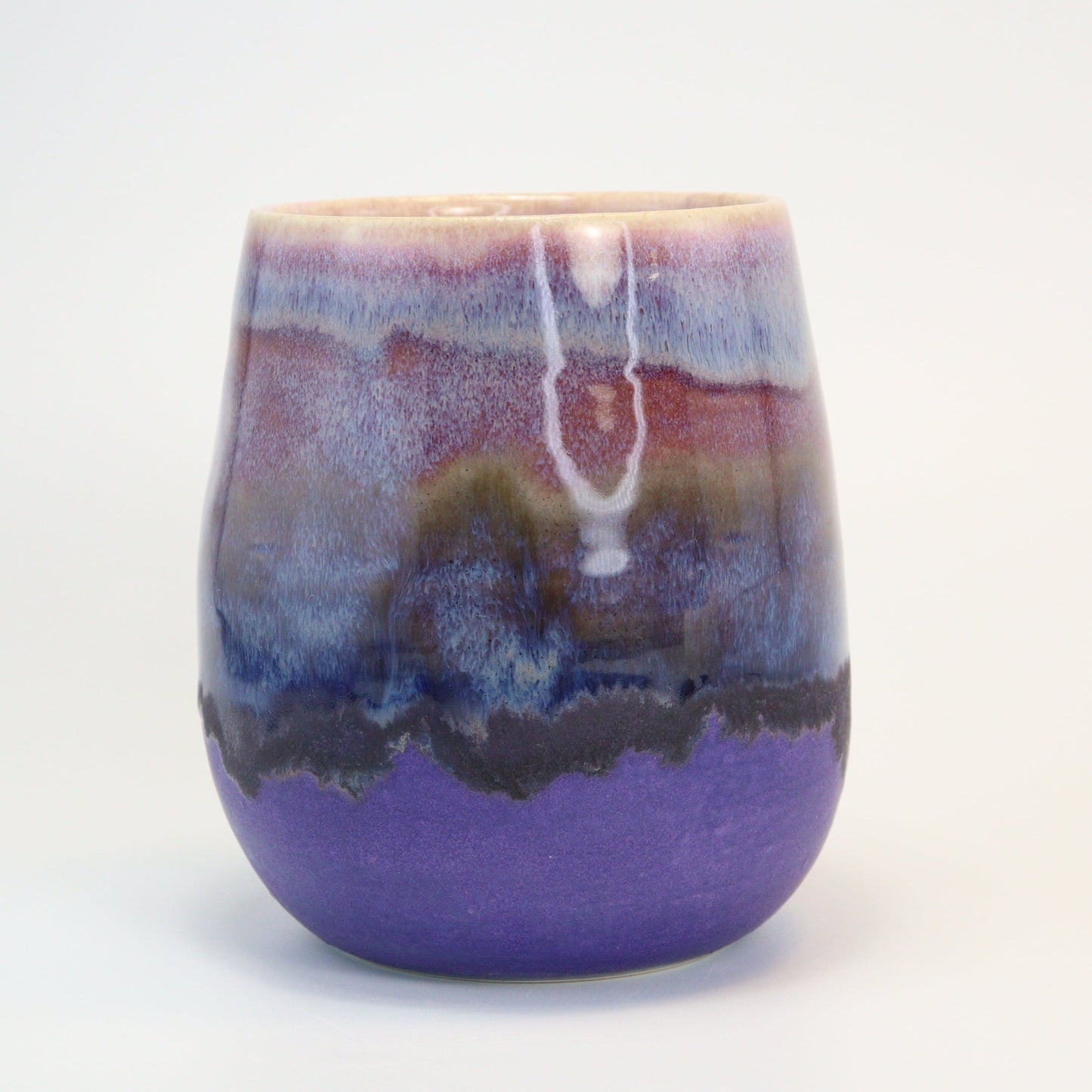 Large Cup -  Tumbler/Goblet Glazed in Purple Haze