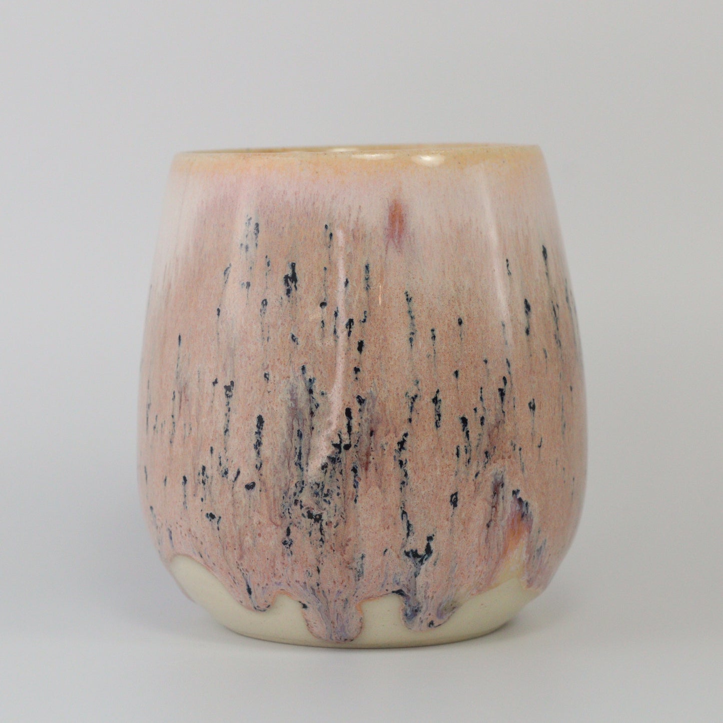 Small Cup - Tumbler/Goblet glazed in Peppered Plum Light