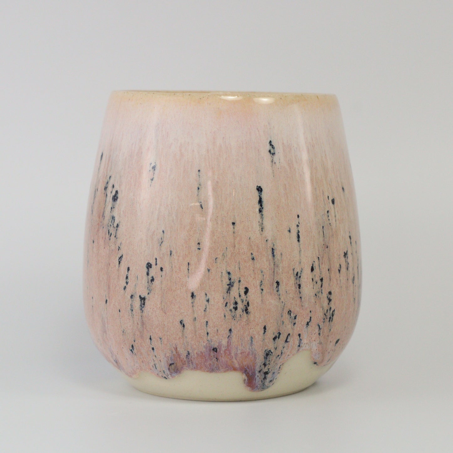 Small Cup - Tumbler/Goblet glazed in Peppered Plum Light